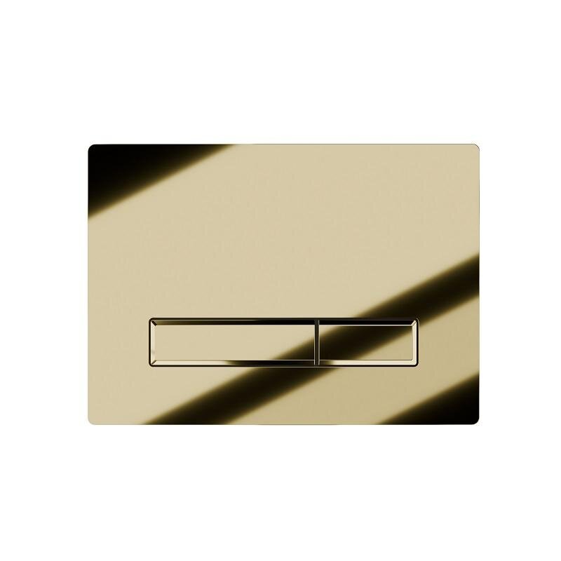 Изображение товара Клавиша смыва KKPol M08, механическая, золото глянец PVD, двухрежимный слив