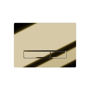 Изображение товара Клавиша смыва KKPol M08, механическая, золото глянец PVD, двухрежимный слив