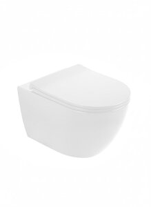 Изображение товара Подвесной унитаз Wonzon & Woghand Nile WW-UP2210-MW, безободковый, крышка-сиденье микролифт, смыв торнадо, белый матовый