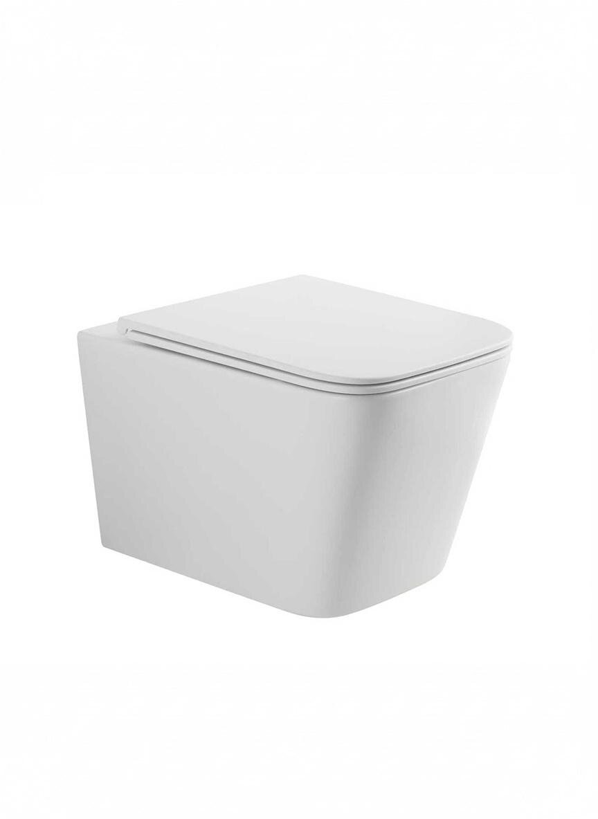 Изображение товара Подвесной безободковый унитаз Wonzon & Woghand Rona WW-UP2216-GW с микролифтом и смывом торнадо