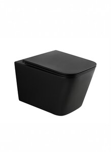 Изображение товара Подвесной унитаз безободковый Wonzon & Woghand Rona WW-UP2216-MB с торнадо и микролифтом