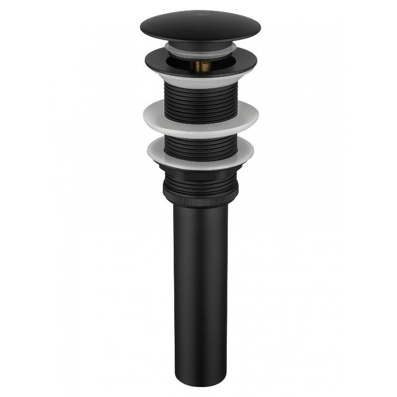 Изображение товара Донный клапан для раковины Wonzon & Woghand WW-88SS04-MB, без перелива, клик-клак, цвет черный матовый Изображение товара Донный клапан для раковины Wonzon & Woghand WW-88SS04-MB, без перелива, клик-клак, цвет черный матовый