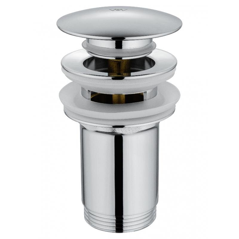 Изображение товара Донный клапан для раковины Wonzon & Woghand WW-88SS09-CR, без перелива, клик-клак, цвет хром