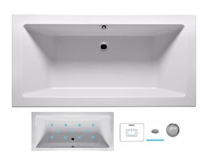 Изображение товара Гидромассажная ванна Riho Lusso 190x90 см AIR2 - простор и комфорт