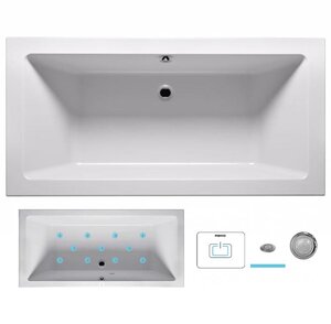 Изображение товара Гидромассажная ванна Riho Lugo 190x90см с системой AIR2 и освещением