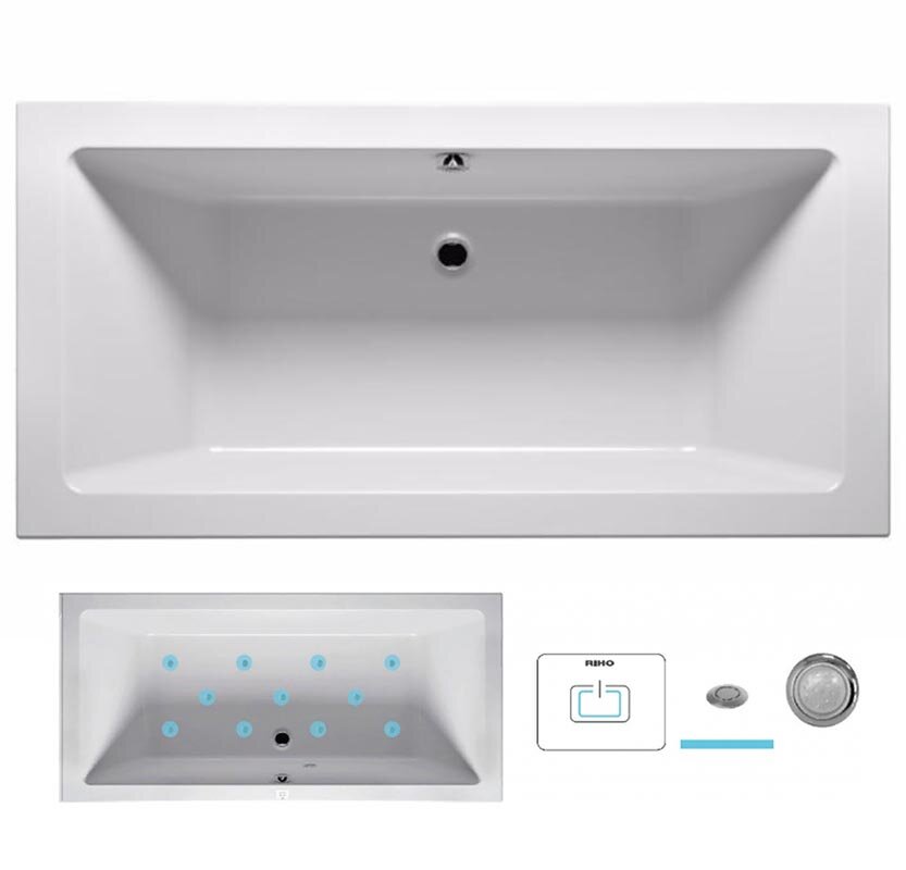 Изображение товара Ванна гидромассажная Riho Lugo 200x90 см AIR2 с подсветкой и форсунками