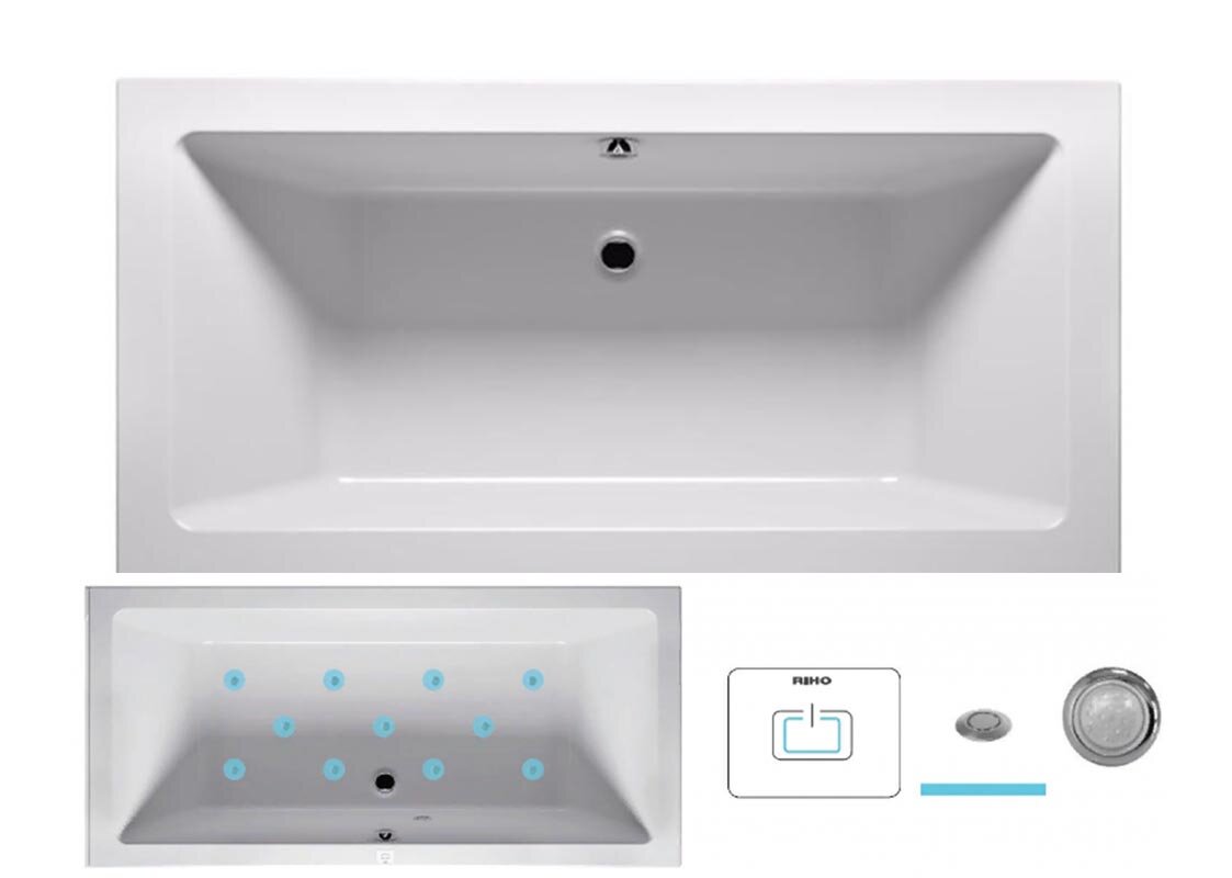 Изображение товара Гидромассажная ванна Riho Lusso 200x90 см AIR2 акрил студеная установка