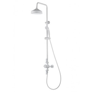 Изображение товара Душевая система Wonzon & Woghand Retro WW-B3041-MW, термостатическая, цвет белый матовый