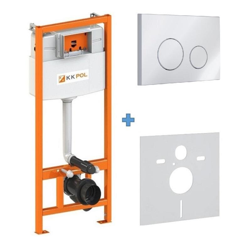 Изображение товара Инсталляция для унитаза KKPol Standard 350 с клавишей M11, белая, Польша
