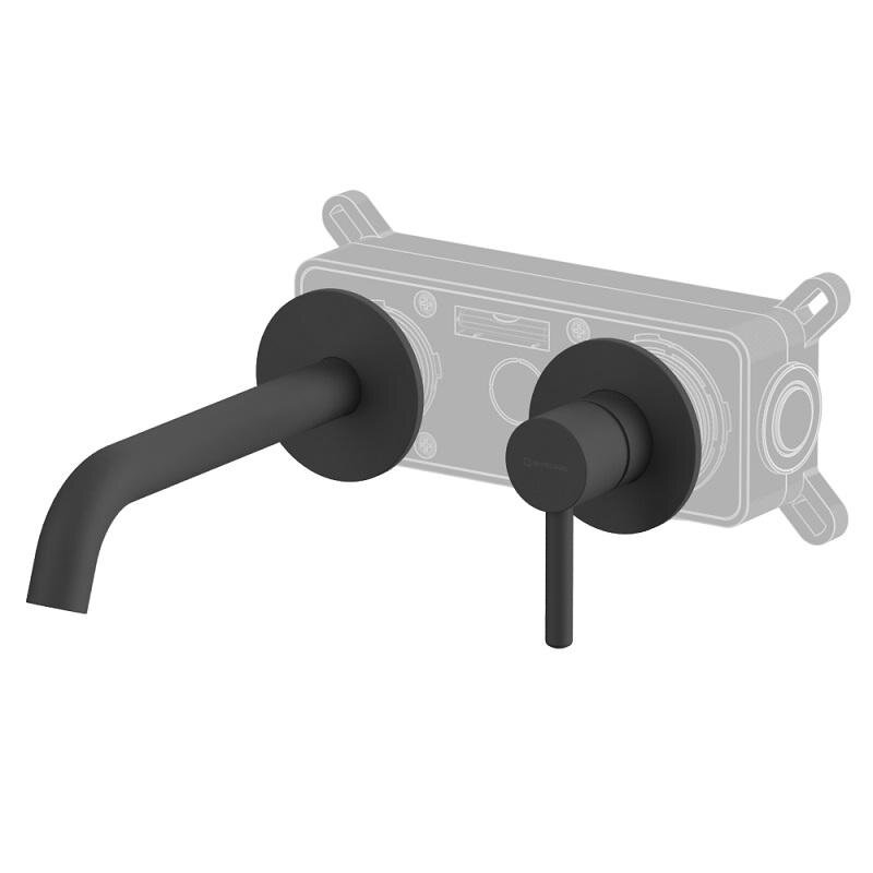 Изображение товара Смеситель для раковины Whitecross Y black, Y1225BL, с внутренней частью, цвет черный матовый