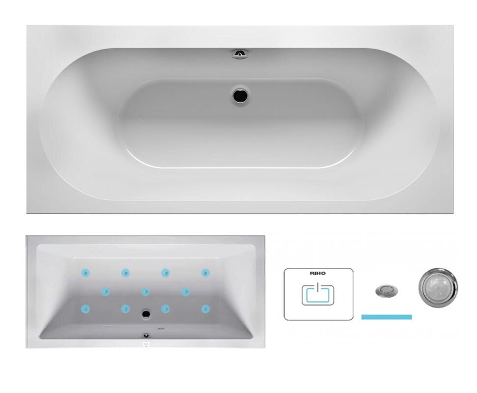 Изображение товара Ванна Riho Carolina 190x80 AIR2 с гидромассажем и подсветкой