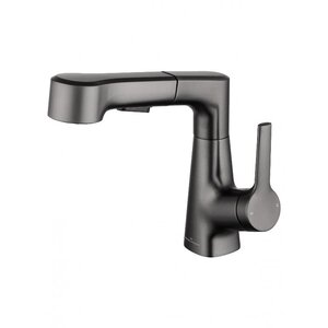 Изображение товара Смеситель для раковины Wonzon & Woghand WW-121B108-BGG, с выдвижным изливом, PVD темный графит