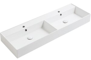 Изображение товара Раковина сдвоенная Simas Agile AG141D bi*2, 141 см, фаянс, белая