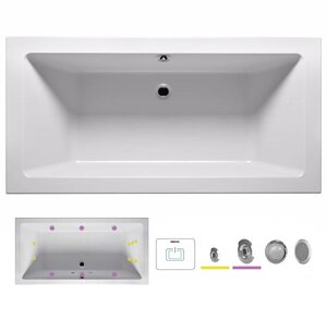 Изображение товара Ванна гидромассажная Riho Lugo 190 x 90 см, FLOW2