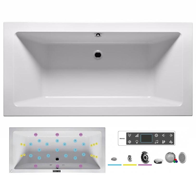 Изображение товара Гидромассажная ванна Riho Lugo 190x90 см BLISS2 с аудиосистемой и подсветкой