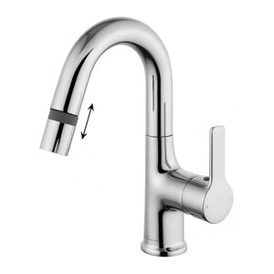 Изображение товара Смеситель для раковины Wonzon & Woghand WW-FE01L212-CR, с выдвижным изливом, цвет хром