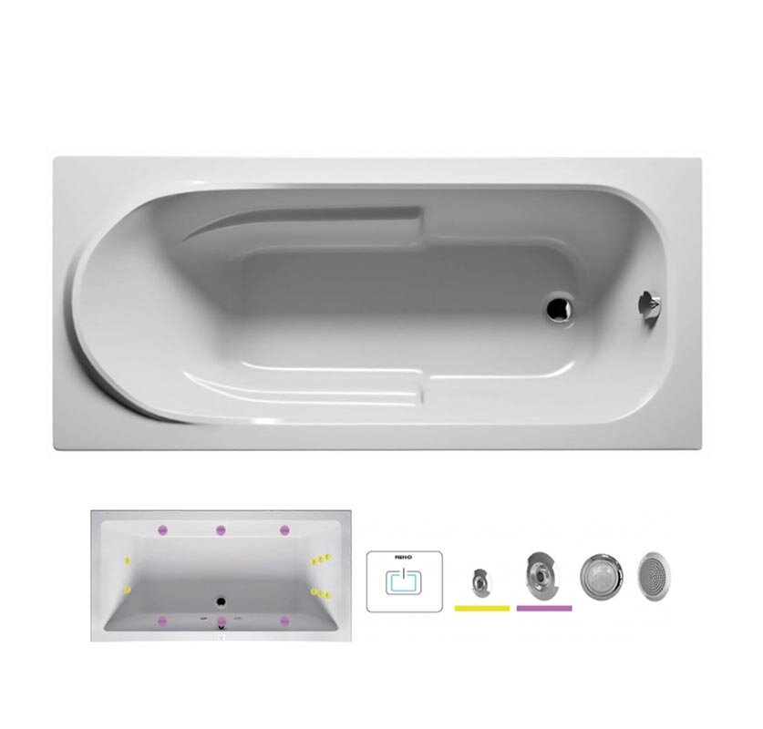 Изображение товара Riho Columbia 160x75 см ванна гидромассажная FLOW