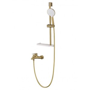 Изображение товара Смеситель для ванны и душа Wonzon & Woghand Alfa WW-AE3201-BG, с душевым гарнитуром, PVD золото брашированное