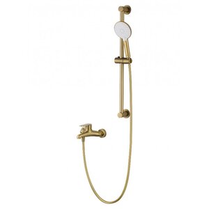 Изображение товара Смеситель для ванны и душа Wonzon & Woghand Alfa WW-AE3205-BG, с душевым гарнитуром, PVD золото брашированное