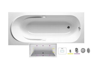 Изображение товара Ванна гидромассажная Riho Future 170 х 75 см, FLOW