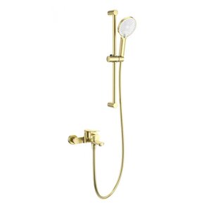 Изображение товара Смеситель для ванны и душа Wonzon & Woghand WW-C2036-BG, с душевым гарнитуром, PVD золото брашированное
