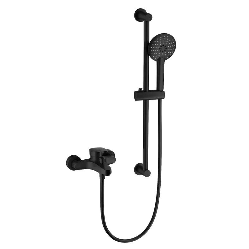 Изображение товара Смеситель для ванны и душа Wonzon & Woghand WW-C2501-MB, с душевым гарнитуром, цвет черный матовый Изображение товара Смеситель для ванны и душа Wonzon & Woghand WW-C2501-MB, с душевым гарнитуром, цвет черный матовый