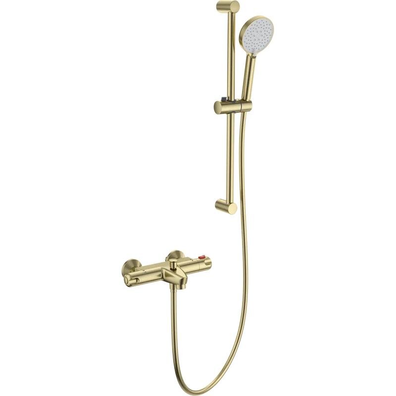 Изображение товара Современный термостатический смеситель для ванны и душа Wonzon & Woghand WW-C2001-A-BG золото браши