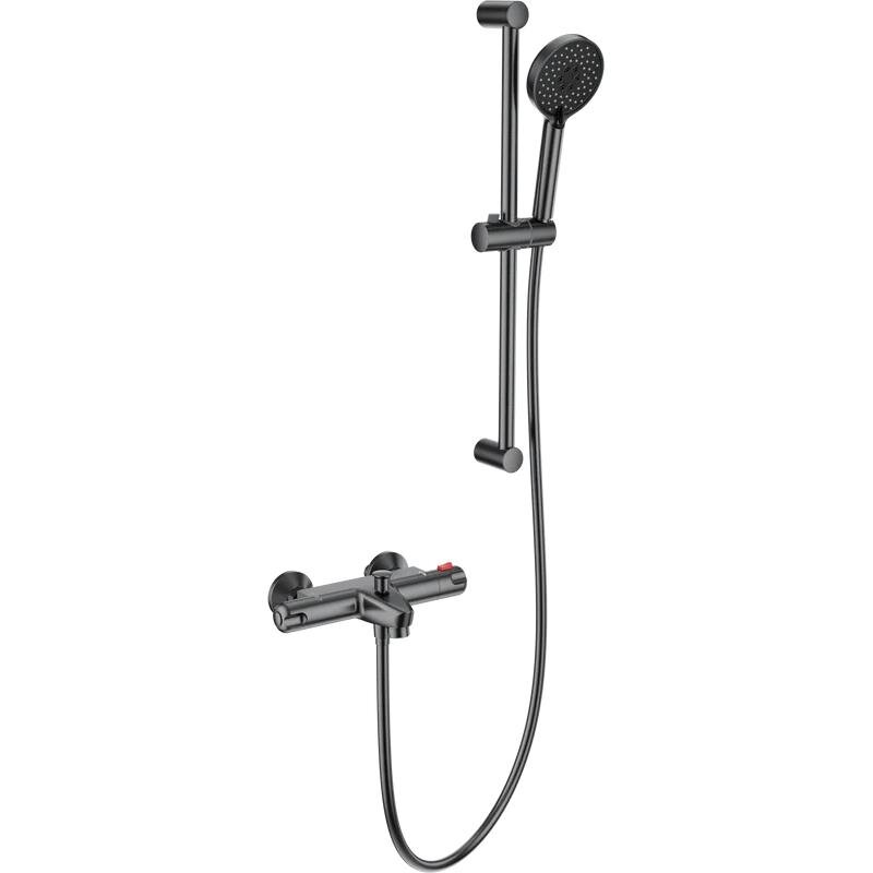 Изображение товара Современный термостатический смеситель для ванны и душа Wonzon & Woghand WW-C2001-A-BGG PVD Темный 