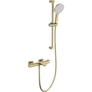 Изображение товара Смеситель для ванны и душа Wonzon & Woghand WW-C2021-A-BG, термостатический, с душевым гарнитуром, PVD золото брашированное