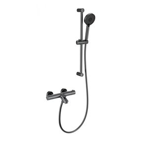 Изображение товара Термостатический смеситель для ванны и душа с душевым гарнитуром Wonzon & Woghand WW-C2002-A-BGG