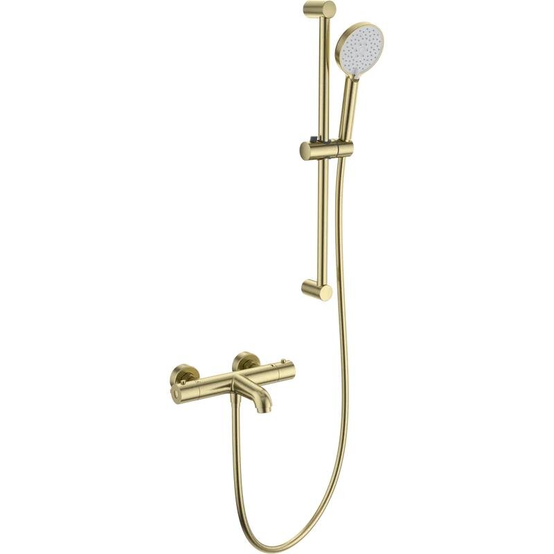 Изображение товара Термостатический смеситель для ванны и душа Wonzon & Woghand WW-C2006-A-BG золото PVD