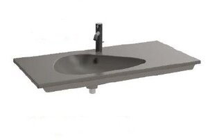 Изображение товара Раковина мебельная Jacob Delafon Nouvelle Vague EXAP112-Z-MG2, накладная, матовый серый, 121 х 51 см