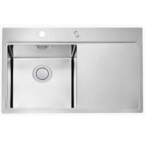 Изображение товара Мойка кухонная Alveus Pure Up 50 KMB F/S, 1123791/1123792, 860 x 52,5 см, левая/правая, брашированная сталь