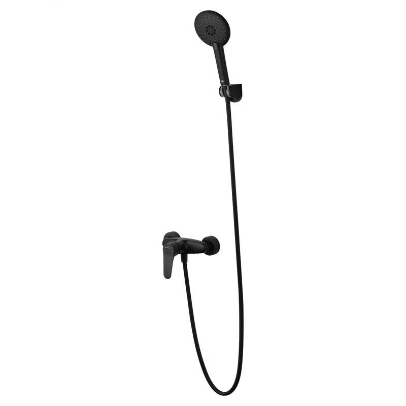 Изображение товара Смеситель для душа Wonzon & Woghand Alfa WW-AE3102-MB, с душевым гарнитуром, цвет черный матовый