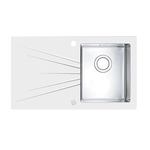 Изображение товара Мойка кухонная Alveus Karat 10 1123795/1123796 Белая стекло 86x50