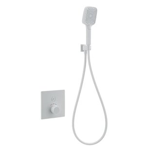 Изображение товара Смеситель для душа Wonzon & Woghand WW-D1017-B-MW, термостатический, с внутренней частью, с душевым гарнитуром, цвет белый матовый