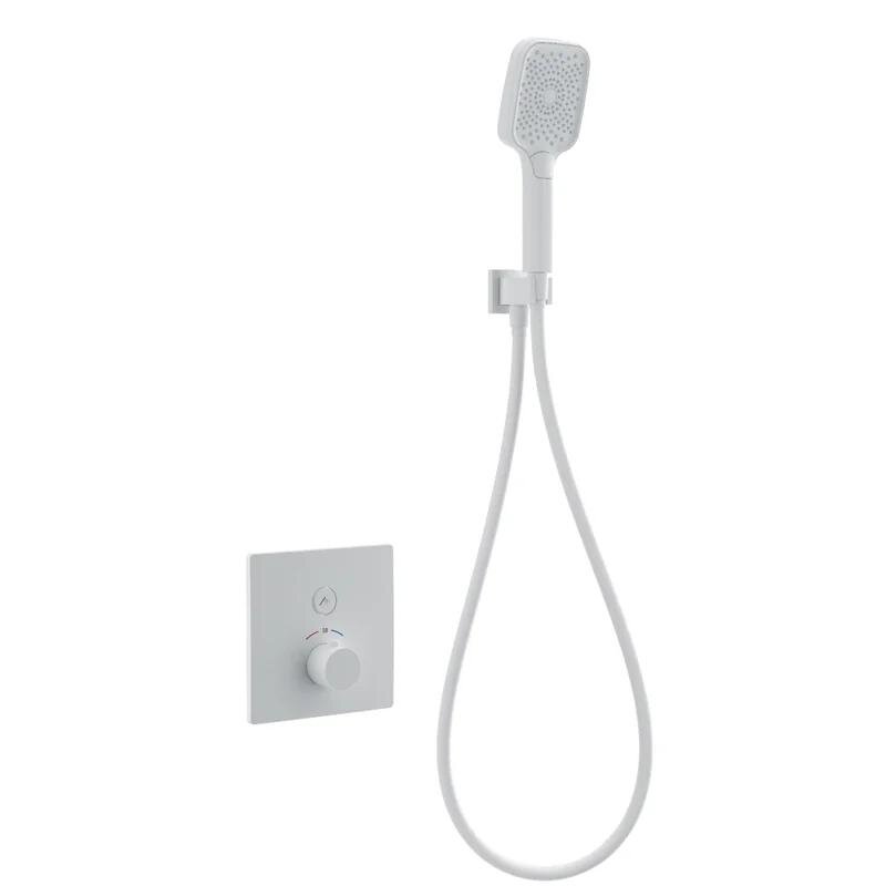 Изображение товара Смеситель Wonzon & Woghand WW-D1017-B-MW термостатический с душевым гарнитуром Изображение товара Смеситель Wonzon & Woghand WW-D1017-B-MW термостатический с душевым гарнитуром