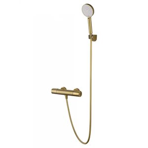 Изображение товара Смеситель для душа Wonzon & Woghand Inn WW-A2006-A-BG, термостатический, с душевым гарнитуром, PVD золото брашированное