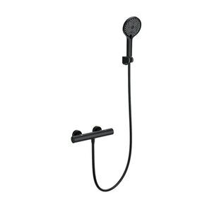Изображение товара Смеситель для душа Wonzon & Woghand Inn WW-B3013-A-MB, термостатический, с душевым гарнитуром, цвет черный матовый