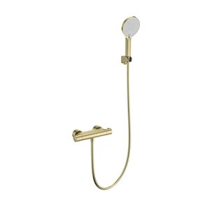 Изображение товара Смеситель для душа Wonzon & Woghand Inn WW-B2003-A-BG, термостатический, с душевым гарнитуром, PVD золото брашированное