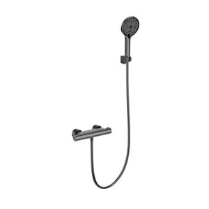 Изображение товара Смеситель для душа Wonzon & Woghand Inn WW-B2003-A-BGG, термостатический, с душевым гарнитуром, PVD темный графит