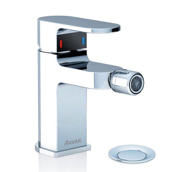 Изображение товара Смеситель для биде Ravak Chrome CR 055.00, хром, донный клапан, 13.6 см излив