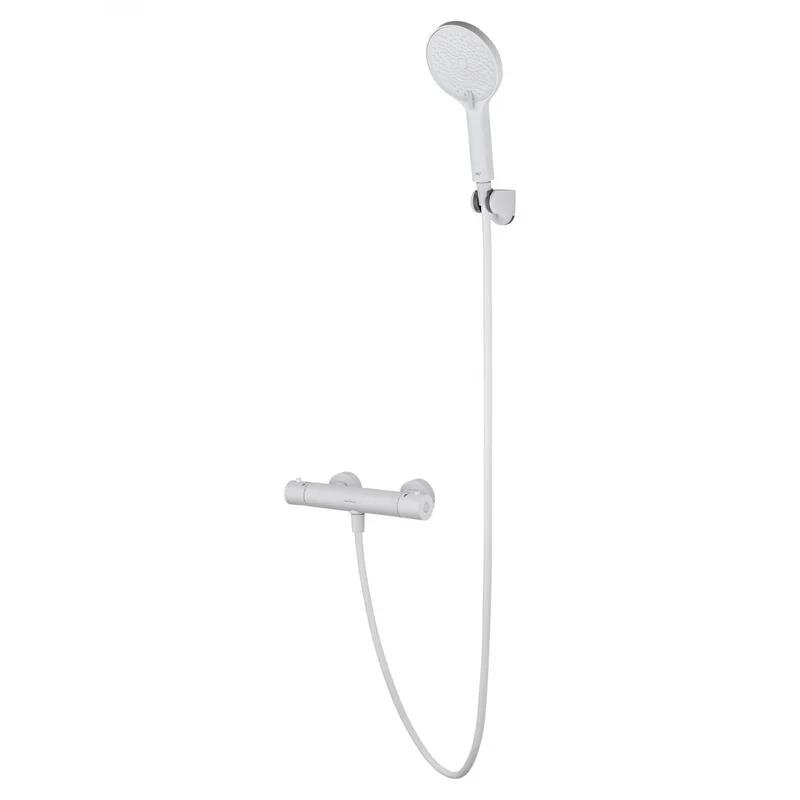 Изображение товара Смеситель для душа Wonzon & Woghand Inn WW-B2065-A-MW, термостатический, с душевым гарнитуром, цвет белый матовый