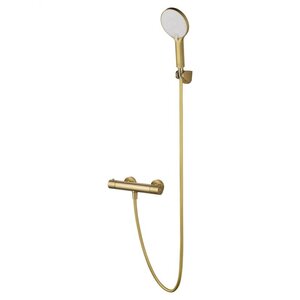 Изображение товара Смеситель-Wonzon & Woghand Inn WW-B2065-A-BG Термистатический с душем, золото брашированное