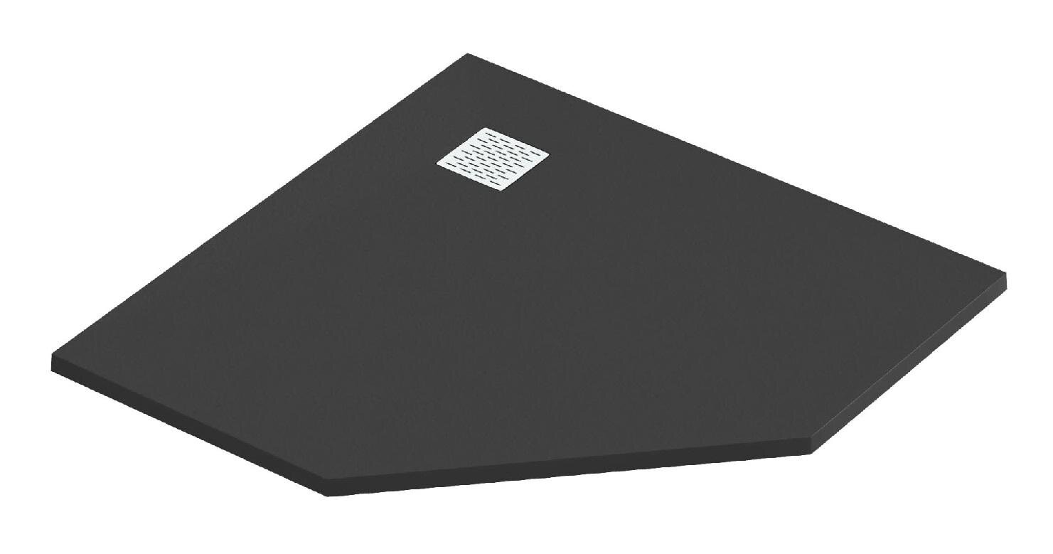 Изображение товара Душевой поддон Bas Essentia PNT ЛП00274, 90x90, пятиугольный, черный