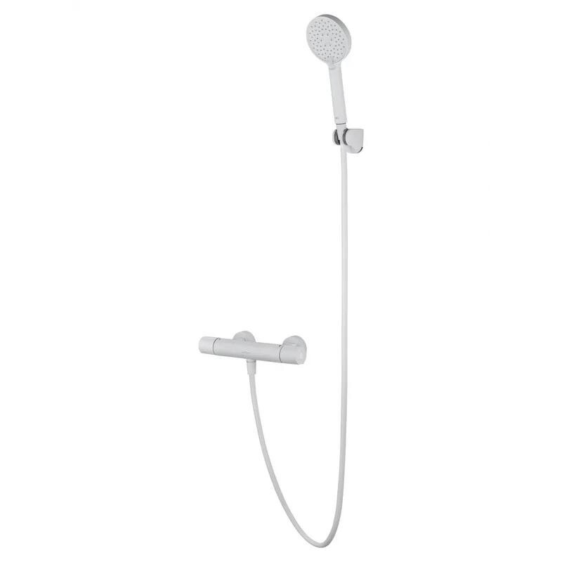 Изображение товара Смеситель для душа Wonzon & Woghand Inn WW-B2029-A-MW, термостатический, с душевым гарнитуром, цвет белый матовый