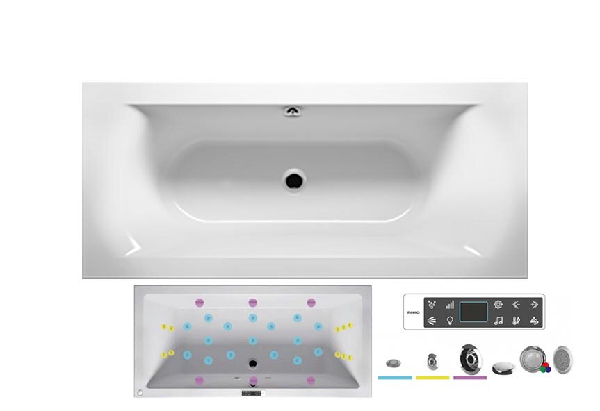 Изображение товара Гидромассажная ванна Riho Lima 160x70 см BLISS с аудио и функциями Изображение товара Гидромассажная ванна Riho Lima 160x70 см BLISS с аудио и функциями