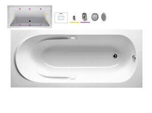 Изображение товара Ванна гидромассажная Riho Future 180 x 80 см, FLOW