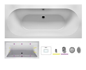 Изображение товара Гидромассажная ванна Riho Carolina 190x80 см с подсветкой и форсунками