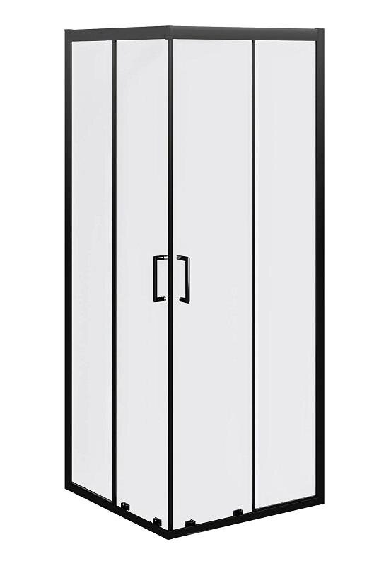 Изображение товара Душевой уголок Good Door Cube CR-80-C-B, КУ00019, 80 х 80 см, стекло прозрачное, профиль чёрный